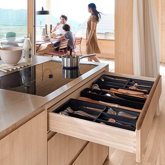 Blum Australia: The Engineering Behind Your Kitchen's Hinges and Drawers 3 Blum kitchen hardware installed in a contemporary Australian kitchen sold via KitchenLibrary