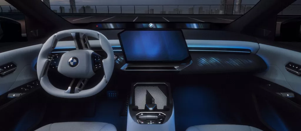 BMW iX3 interior digital cockpit and Panoramic Vision display