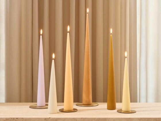 Ester & Erik Candles hand-dipped in a range of colours