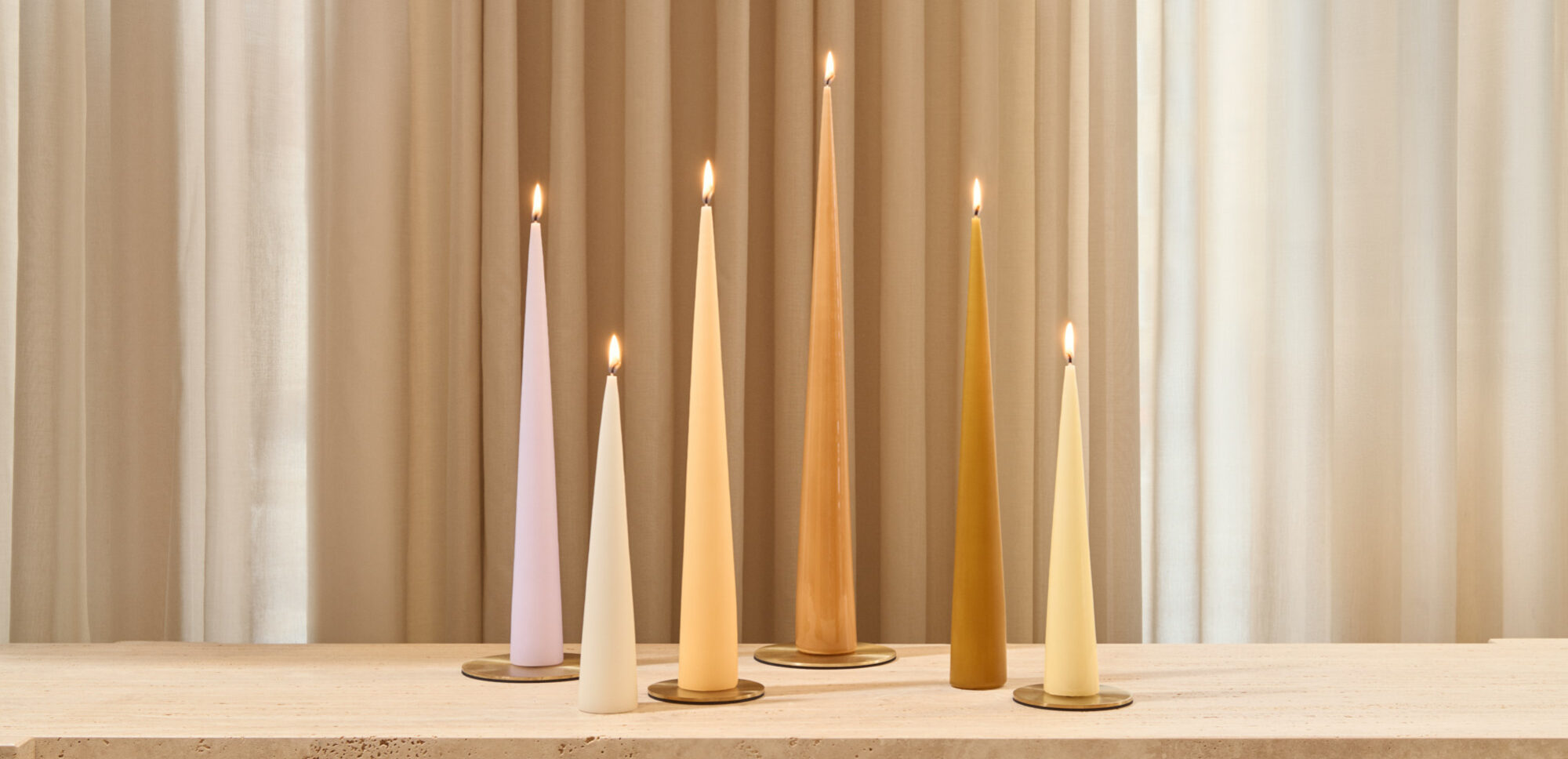Ester & Erik Candles hand-dipped in a range of colours