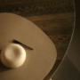 LIND DNA Corduroy recycled-leather table mat in Nougat