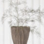 Mette Ditmer Art Piece Artistic Vase in Sand on a natural timber bench