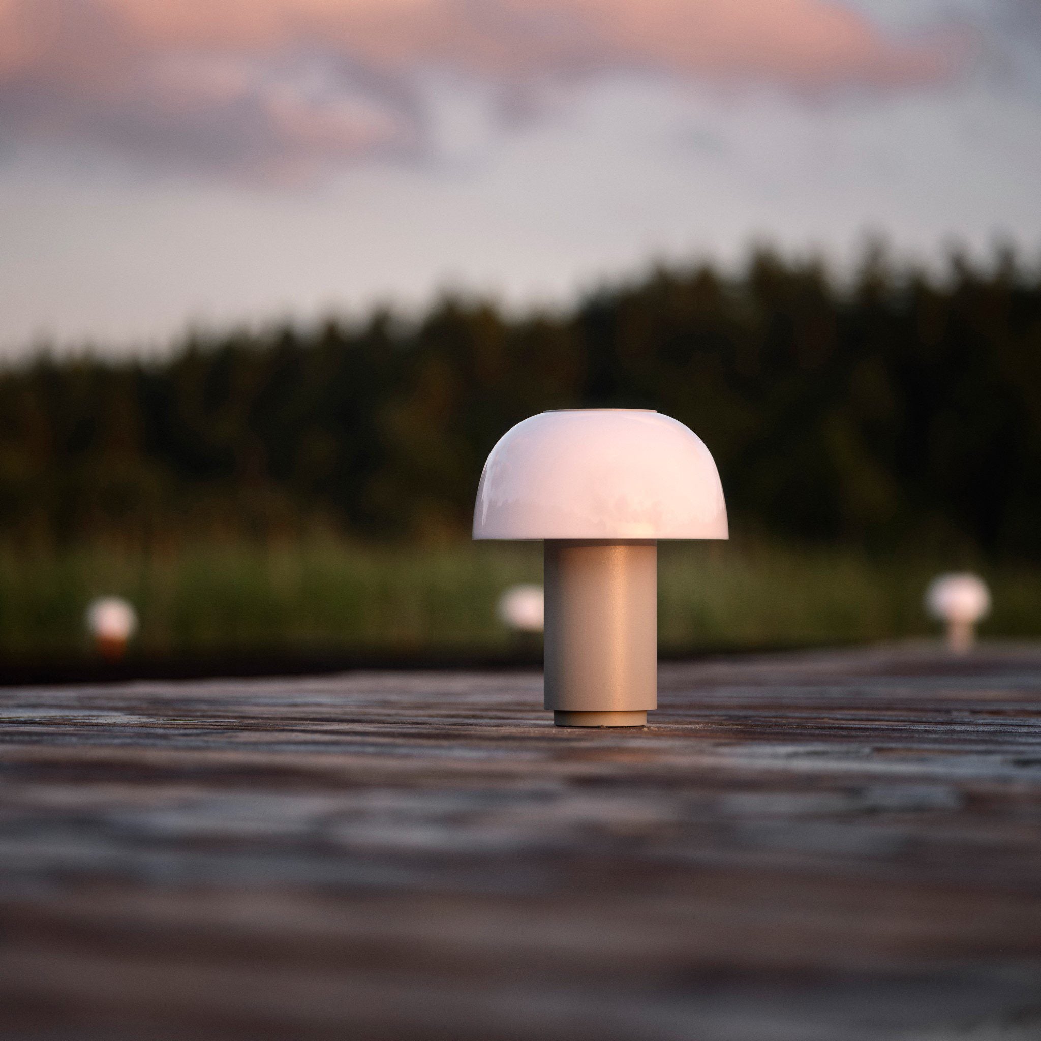 Zone Denmark Harvest Moon Lamp: A Portable Glow Shaped Like Its Name 4 Zone Denmark Harvest Moon Lamp in warm grey colourway